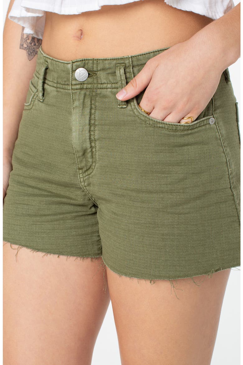 Beachrock Denim Cutoff Shorts, Alternate, color, FOUR LEAF CLOVER SOLID