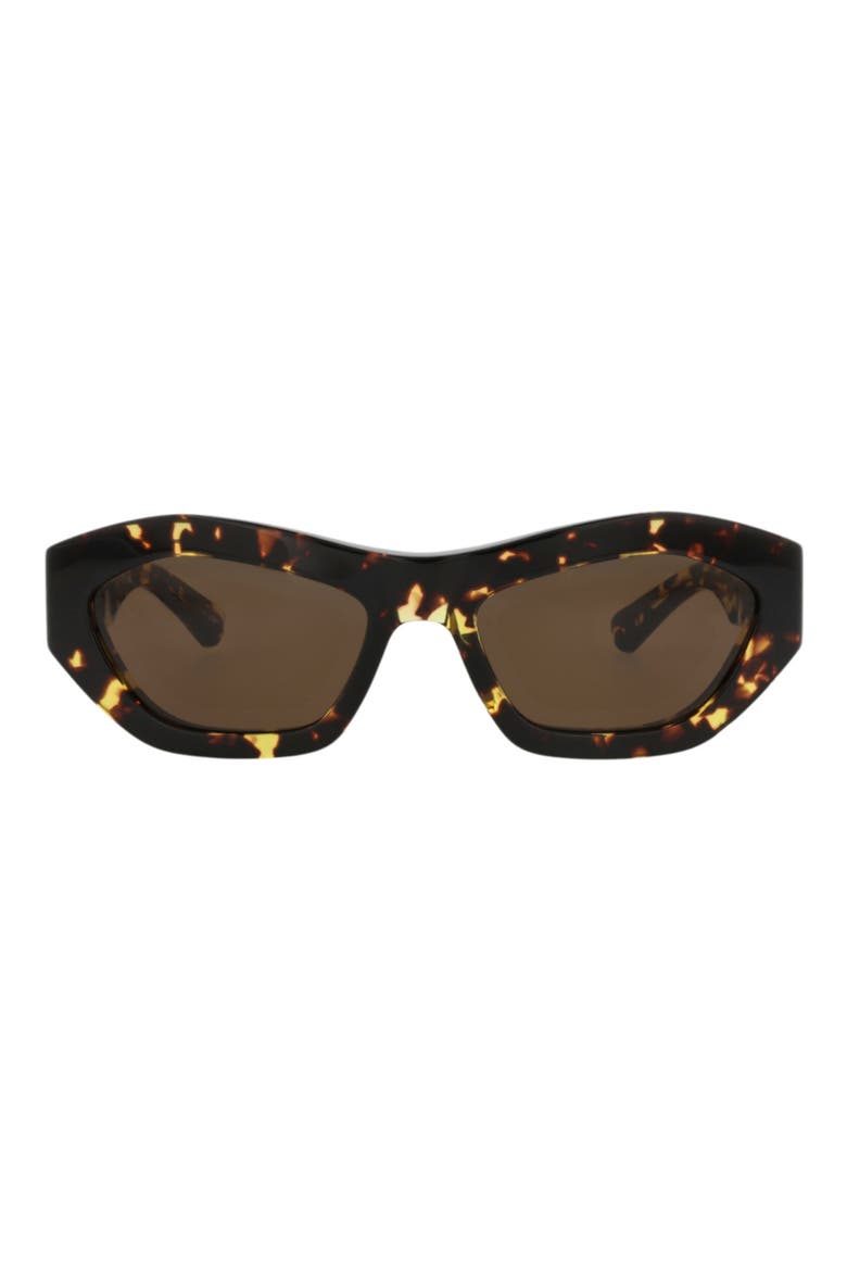 54mm Modified Oval Sunglasses, Main, color, HAVANA HAVANA BROWN