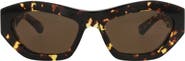Bottega Veneta 54mm Modified Oval Sunglasses