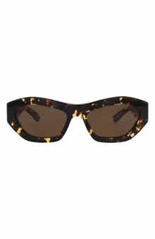 Bottega Veneta 54mm Modified Oval Sunglasses
