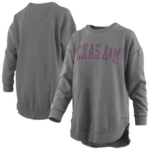 Women's Pressbox Gray Texas A&M Aggies Vintage Wash Pullover Sweatshirt