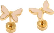Pip Pop Enamel Butterfly Stud Earrings