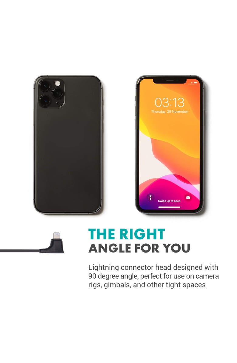 MOVO IMA-3 Female 3.5mm TRRS to Lightning Adapter, Alternate, color, Black