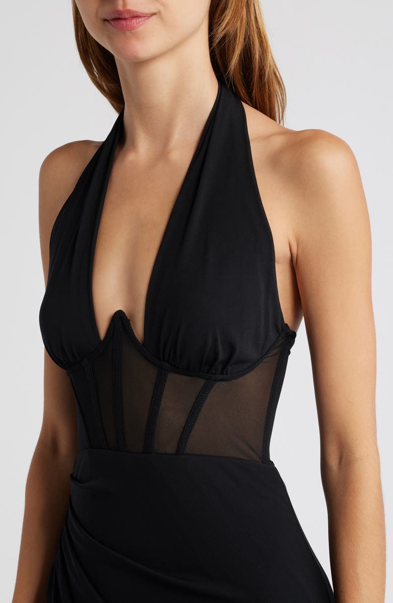 Lulus Never Ending Glamour Halter Gown, Alternate, color, 