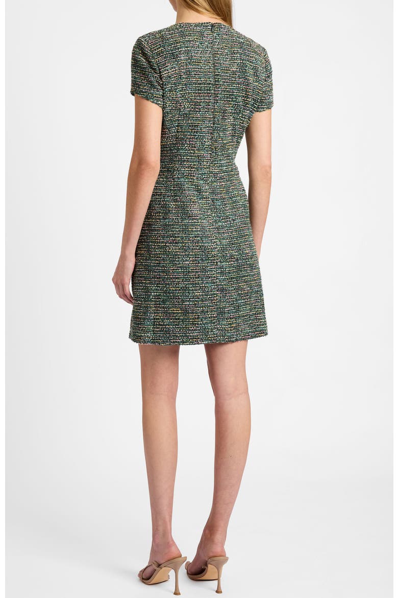 Loni A-Line Short Sleeve Dress, Alternate, color, Evergreen