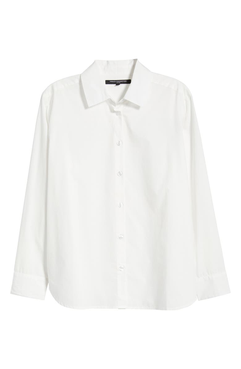 French Connection Rhodes Poplin Button-Up Shirt, Alternate, color, Summer White