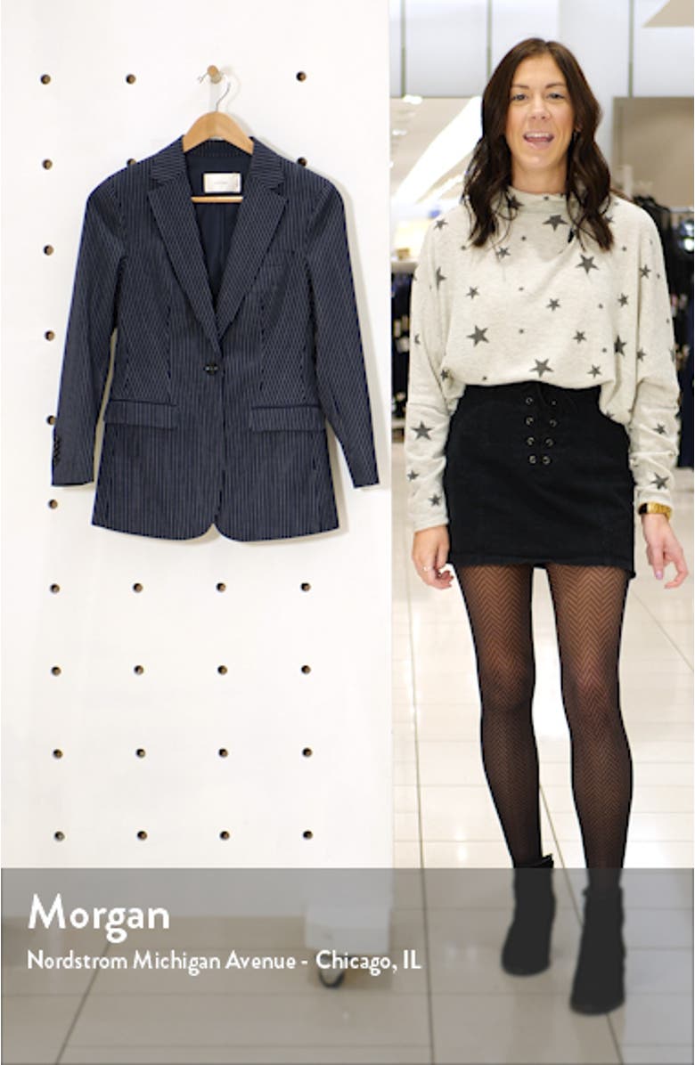 Cameron Pinstripe Wool Suit Jacket, sales video thumbnail