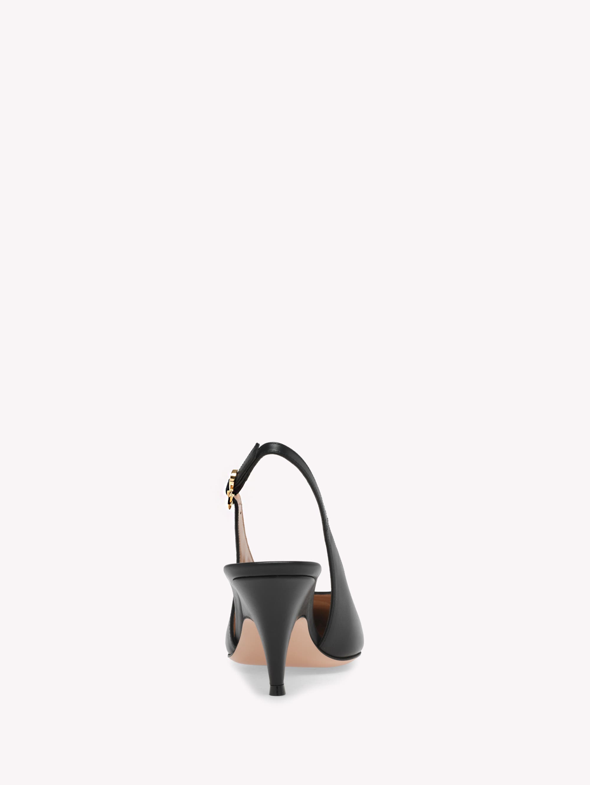 Gianvito Rossi Sofia Sling 70, Alternate, color, Black Leather
