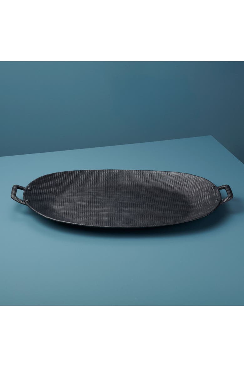 Wallis Aluminum Tray with Handles, Alternate, color, Black
