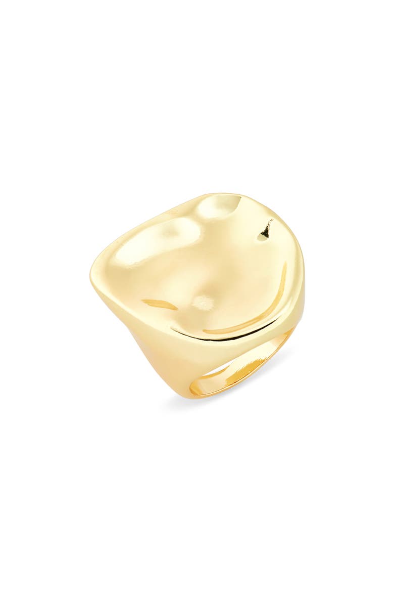 Hammered Statement Ring, Main, color, GOLD