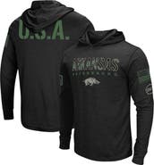 COLOSSEUM Men's Colosseum Black Arkansas Razorbacks Big & Tall OHT Military Appreciation Tango Long Sleeve Hoodie T-Shirt