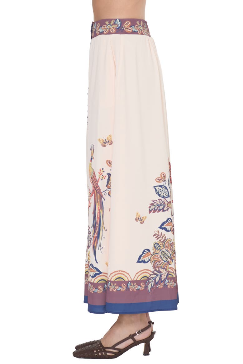 Eisley Button Front Midi Skirt, Alternate, color, TAUPE MULTI
