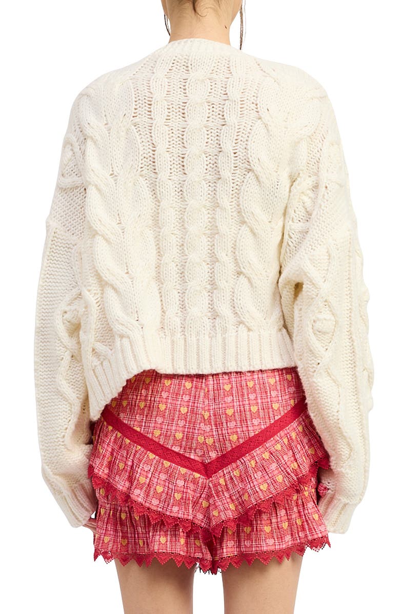 JACQUIE THE LABEL Clementine Ribbon Cable Cardigan, Alternate, color, 