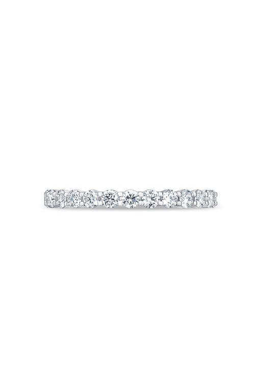 Memoire Mémoire Petite Prong Diamond Eternity Band In Silver