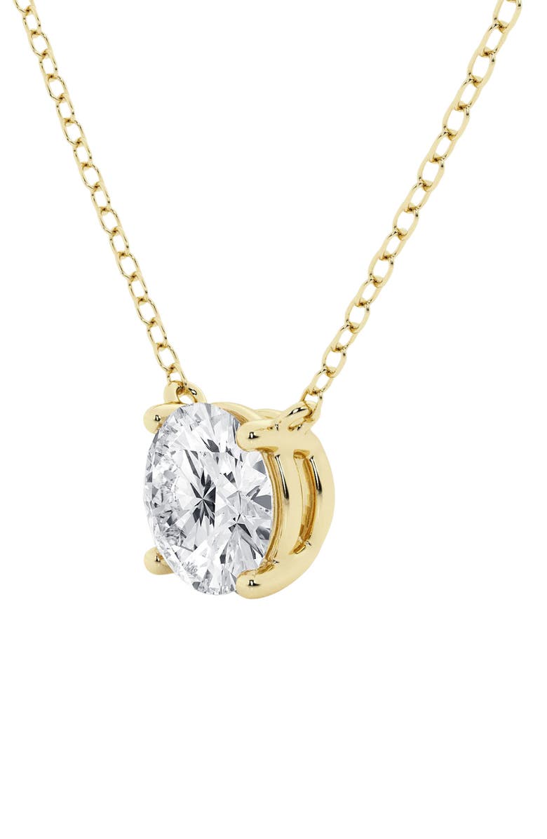 Badgley Mischka Collection Round Cut Lab Created Diamond Necklace - 0.50ctw, Alternate, color, Gold