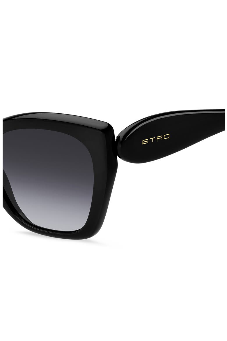 54mm Gradient Cat Eye Sunglasses, Alternate, color, BLACK/ DARK GREY SF