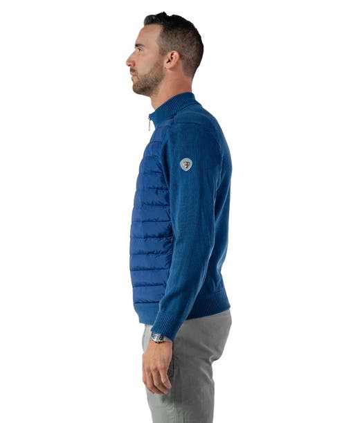 Woodpecker Hybrid Knit Jacket In Blue