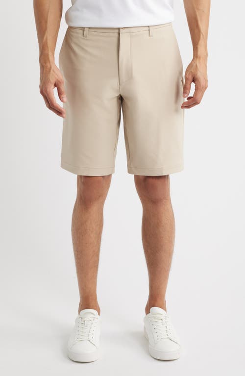 Hugo Boss Slim-fit Shorts In Water-repellent Easy-iron Fabric In Medium Beige