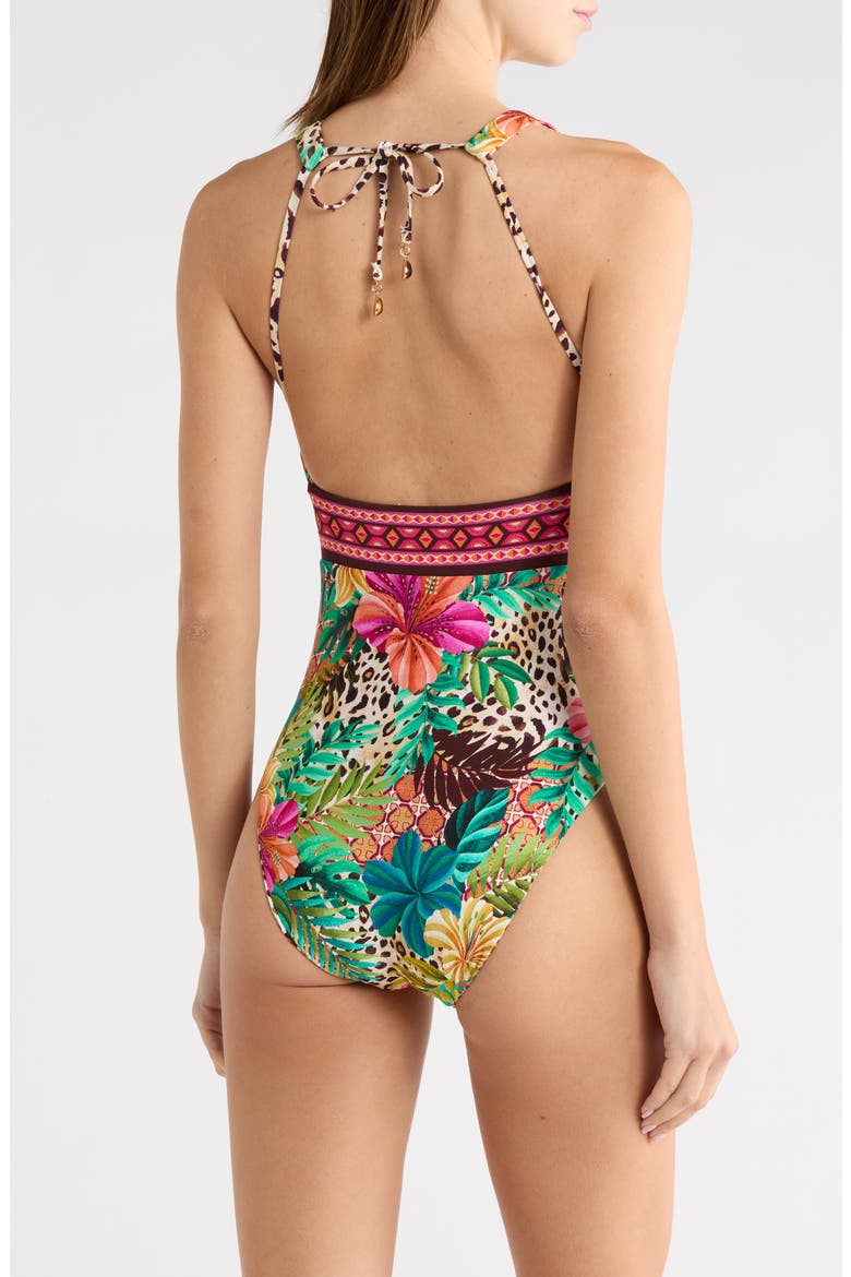 Paradise Heat Reversible One Piece Swimsuit, Alternate, color, BROWN MULTI