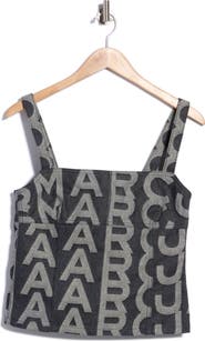 Marc Jacobs Monogram Denim Bustier Top