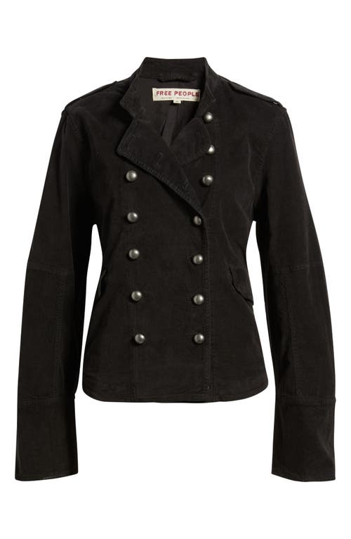 Free People Lotty Velvet Jacket In Black
