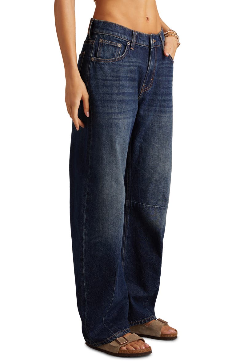Low Rise Barrel Jeans, Alternate, color, OFF GRID WASH