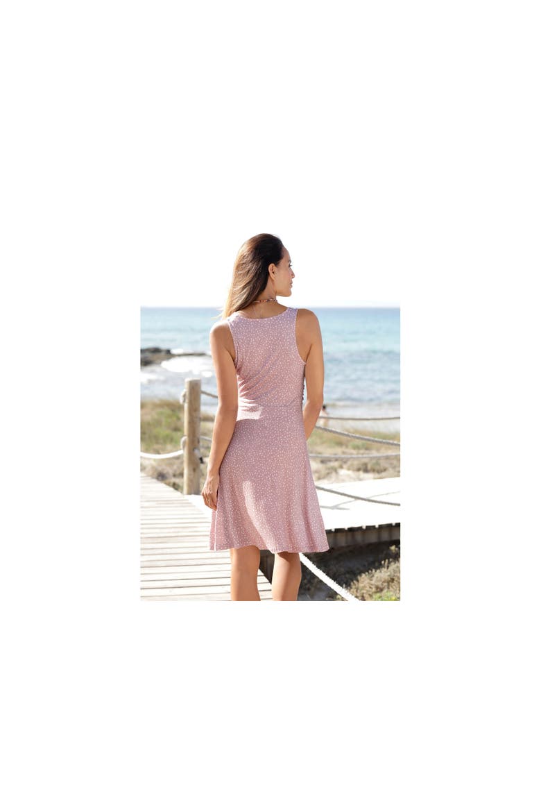 Printed Wrap Look Dress, Alternate, color, Leopard Mauve