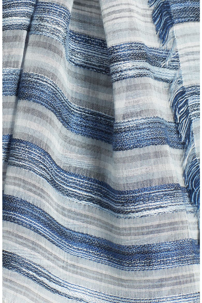 Stripe Scarf, Alternate, color, DENIM