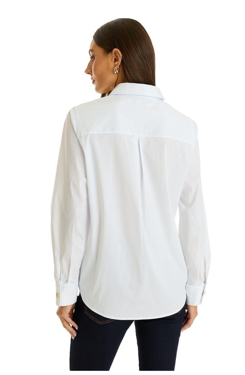 The Noli Shop Joelle Jean Jacket, Alternate, color, White