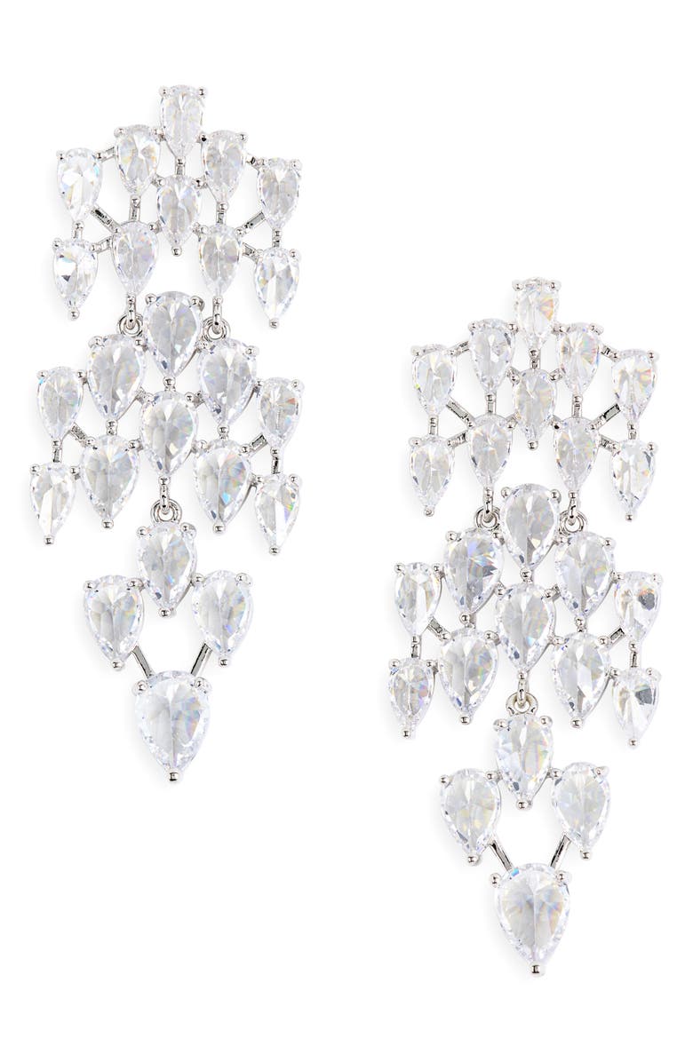 Nordstrom Cubic Zirconia Chandelier Drop Earrings, Main, color,