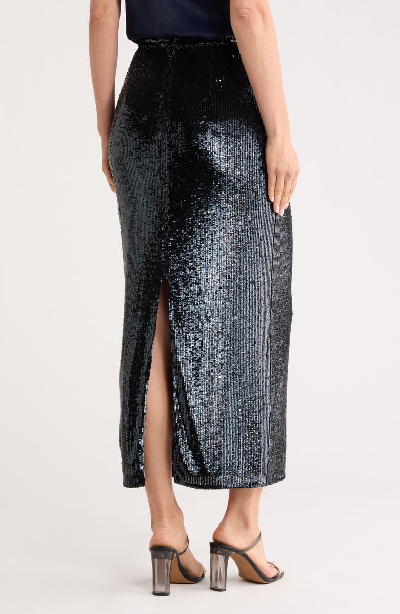 TWP Gwyneth Sequin Midi Skirt, Alternate, color, Midnight