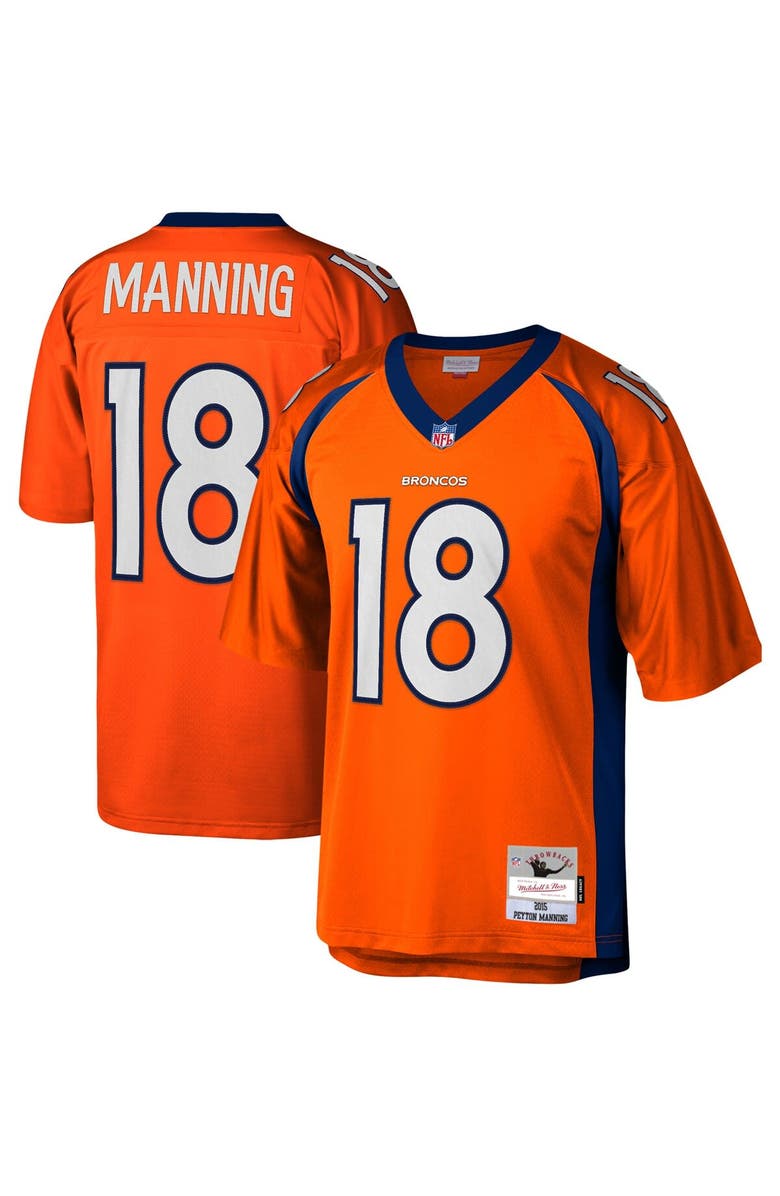 Mitchell & Ness Men's Mitchell & Ness Peyton Manning Orange Denver Broncos Legacy Replica Jersey, Main, color, Orange