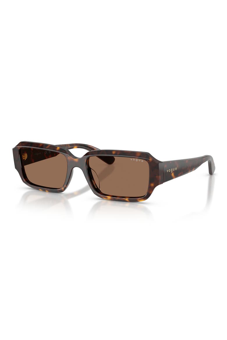 VO5693SU 54mm Rectangle Sunglasses, Alternate, color, DARK HAVANA / DARK BROWN