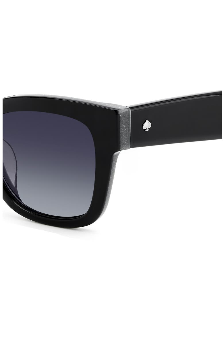 aimee 50mm gradient cat eye sunglasses, Alternate, color, BLACK GLITTER / DARK GREY SF