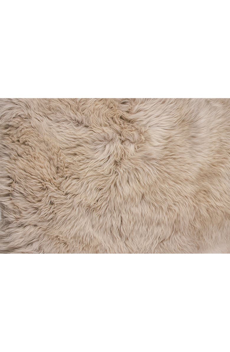 NATURAL New Zealand Genuine Sheepskin Throw, Alternate, color, Taupe