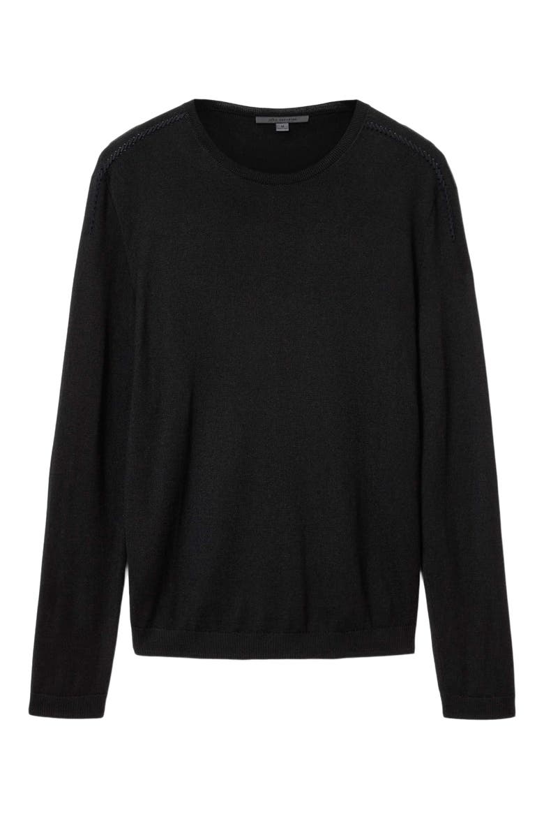 Novas Regular Fit Alpaca & Silk Sweater, Alternate, color, BLACK