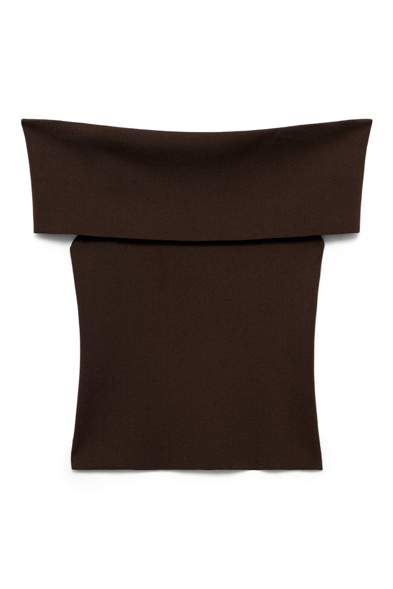 Sesete Off the Shoulder Knit Top, Alternate, color, DARK BROWN