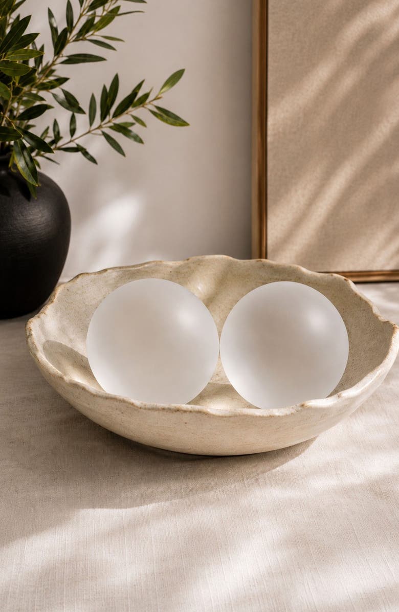 Zodax Frosted Decorative Set of 2 Crystal Balls, Alternate, color, Frosted