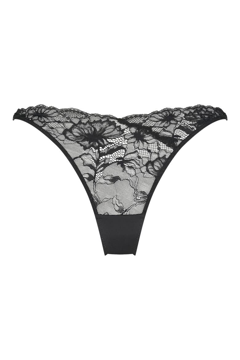 Stormi Lace Thong, Alternate, color, CAVIAR