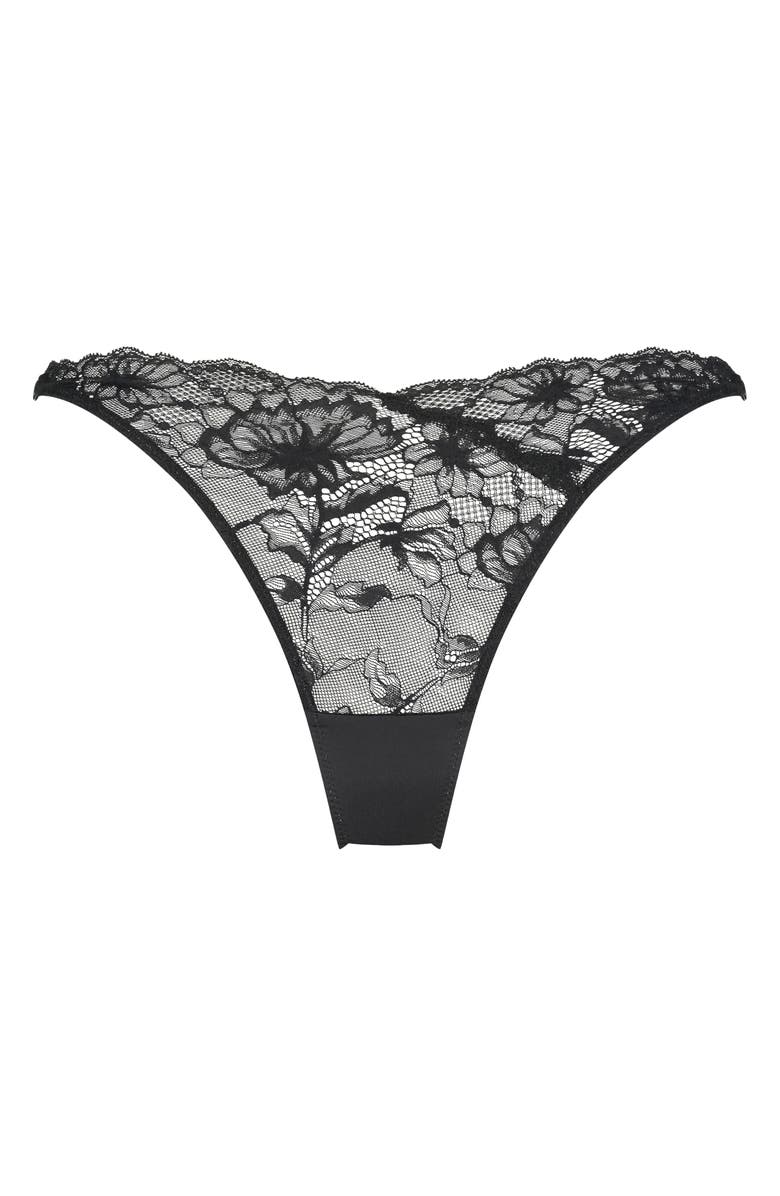 Hunkemöller Stormi Lace Thong, Alternate, color, Caviar