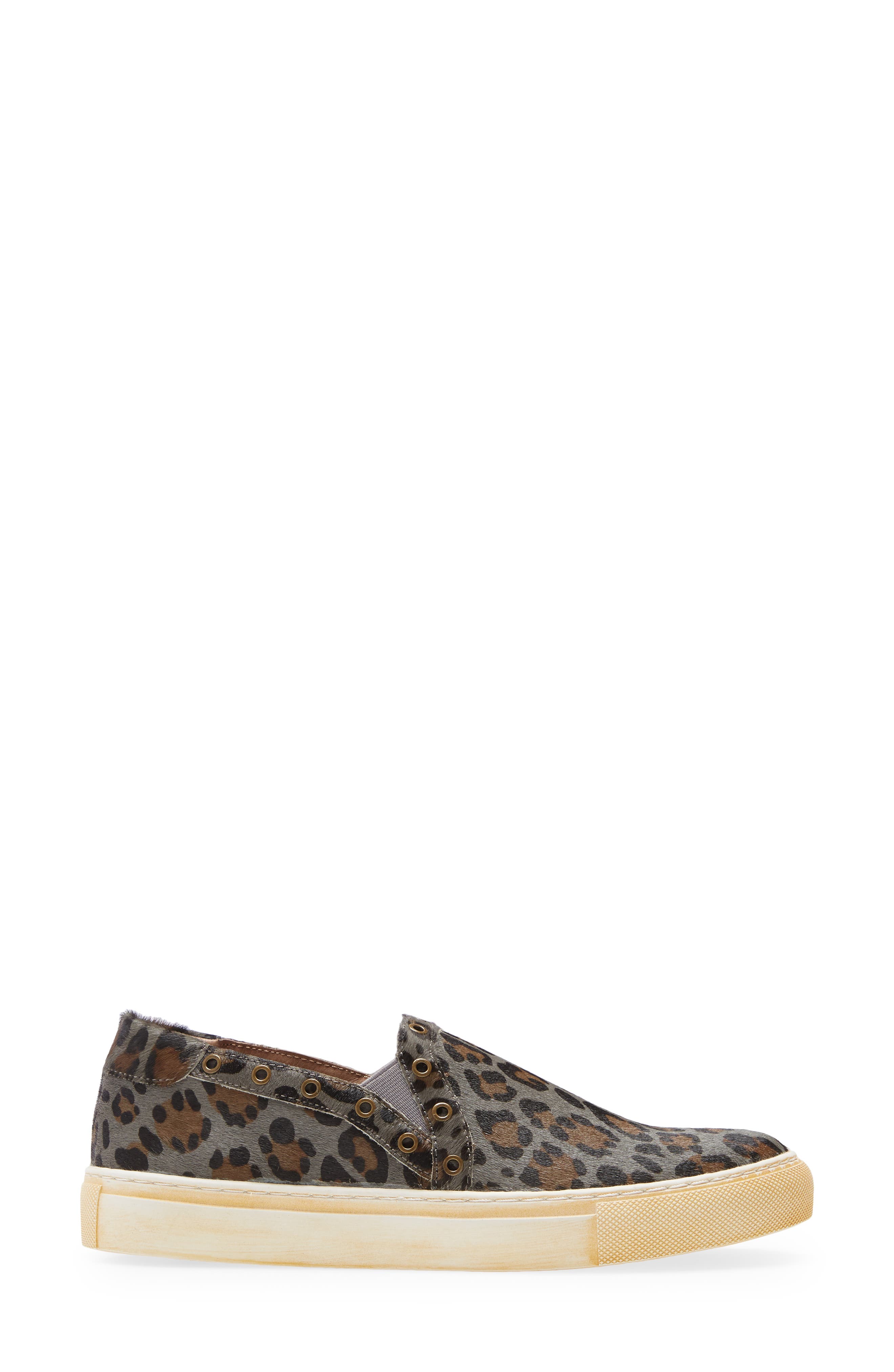 Noella Slip-On Sneaker, Alternate, color, ASH LEOPARD CALF HAIR