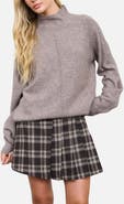 Blu Pepper Center Seam Mock Neck Sweater