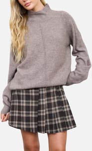 Blu Pepper Center Seam Mock Neck Sweater