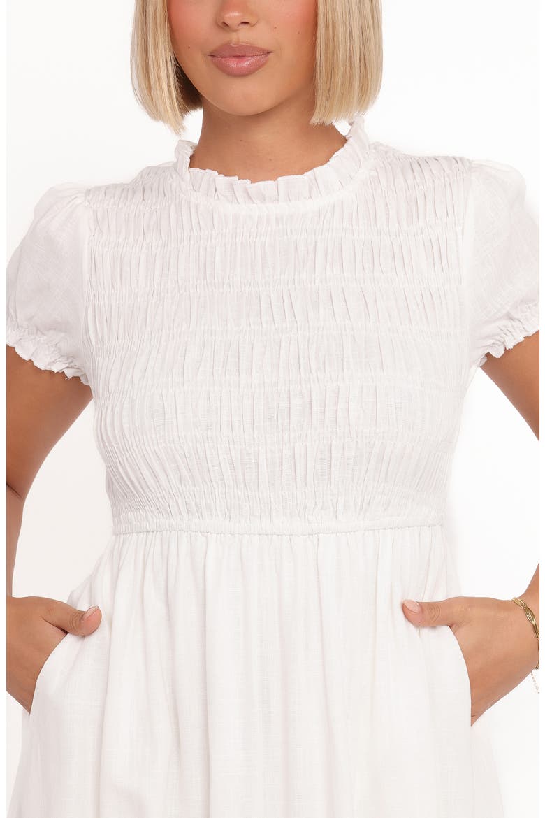 Emari Puff Sleeve Minidress, Alternate, color, WHITE