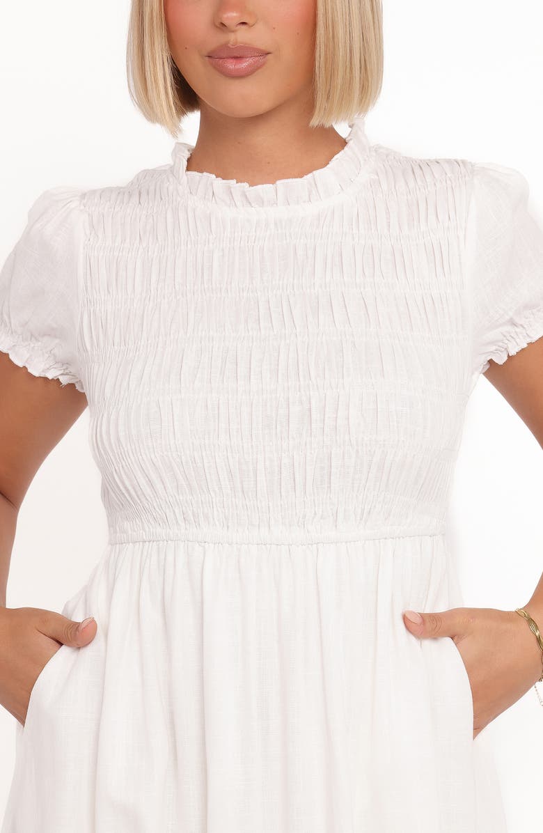 Petal & Pup Emari Puff Sleeve Minidress, Alternate, color, White