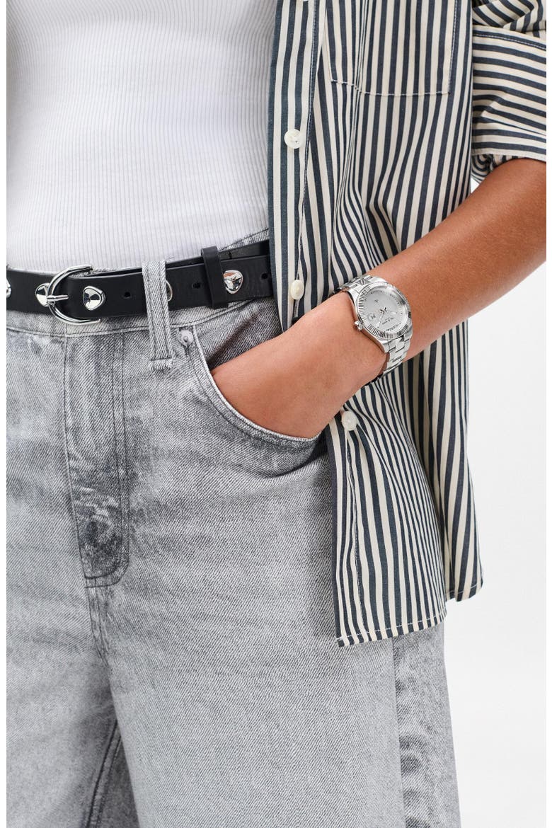 Lex Bracelet Watch, 34mm, Alternate, color, SILVER