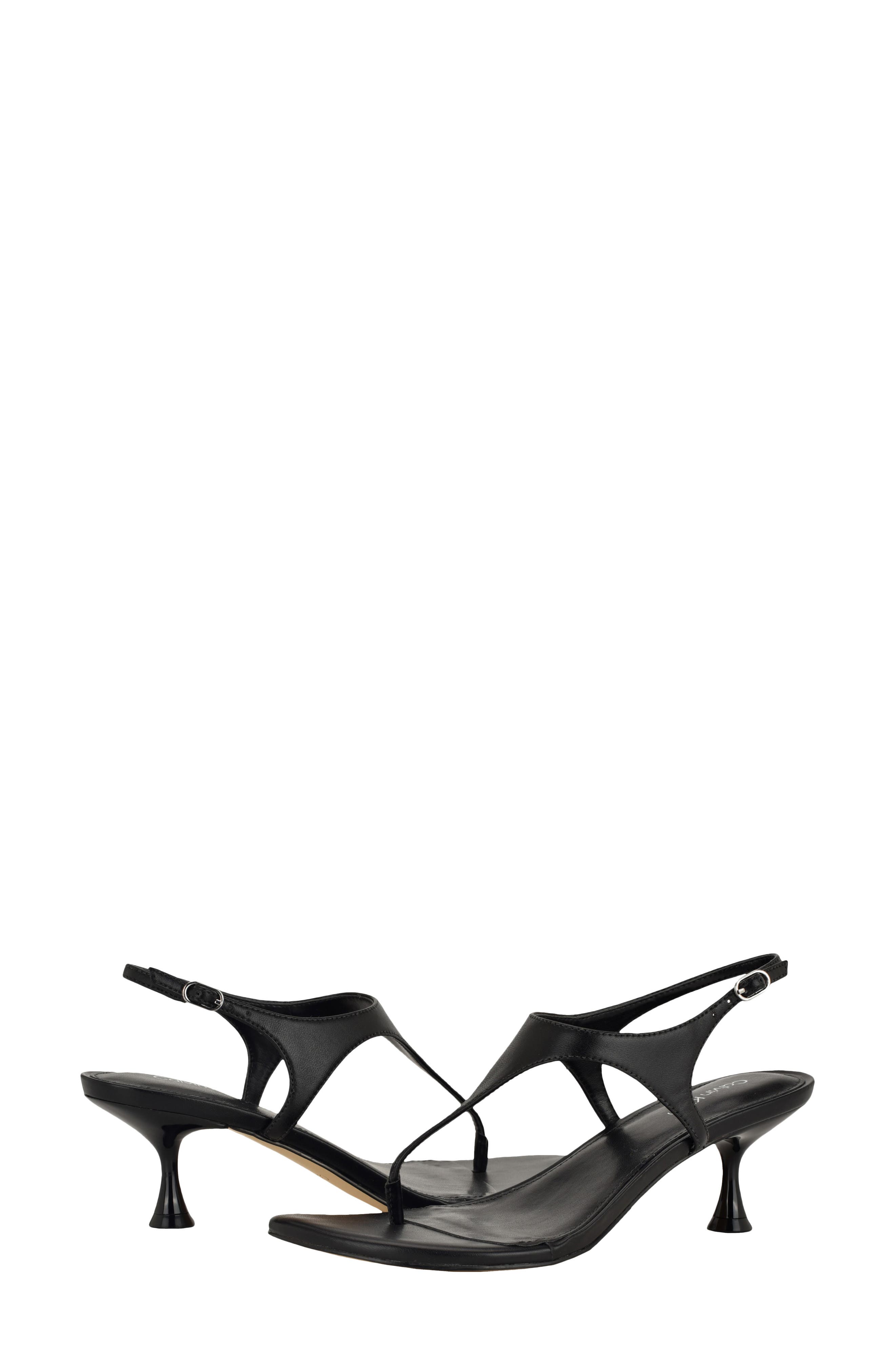 Calvin Klein Portia Ankle Strap Sandal, Alternate, color, Black