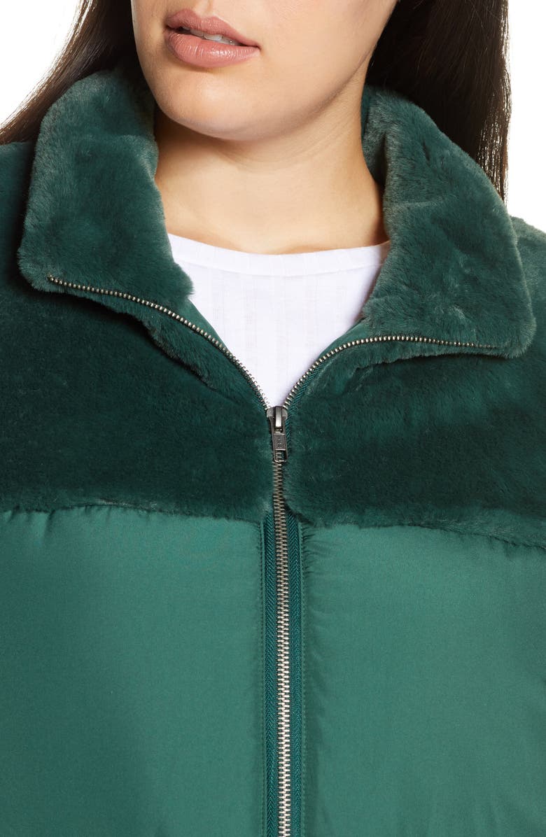 BP. Mixed Media Puffer Coat, Alternate, color, 