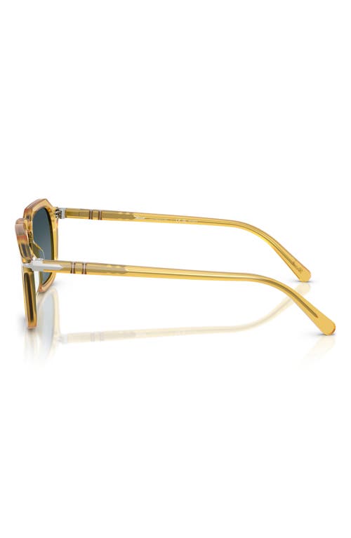 Persol 52mm Polarized Gradient Square Sunglasses In Yellow