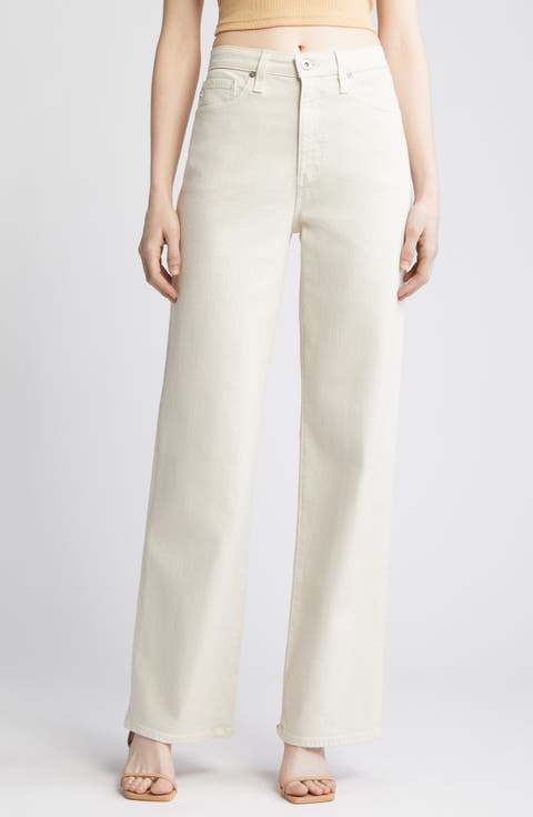 Kora High Waist Wide Leg Jeans (Opal Stone)